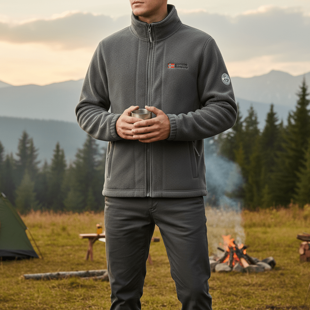 Heren fleece jas regular fit - Thermisch en ademend