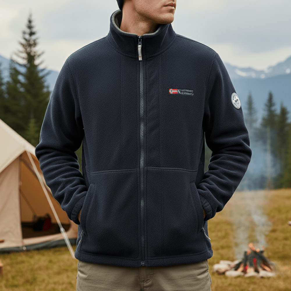 Heren fleece jas regular fit - Thermisch en ademend