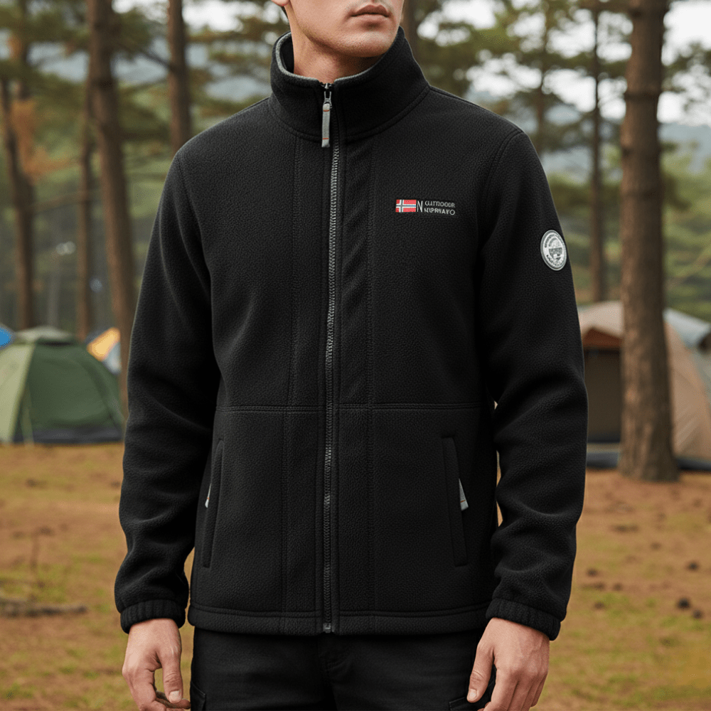 Heren fleece jas regular fit - Thermisch en ademend