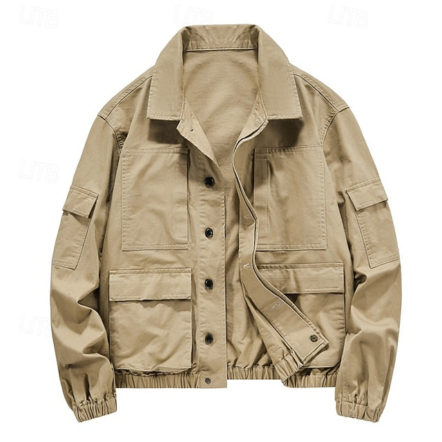 Lightweight cotton men's work jacket - Tactical and casual